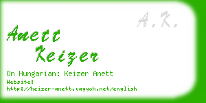 anett keizer business card